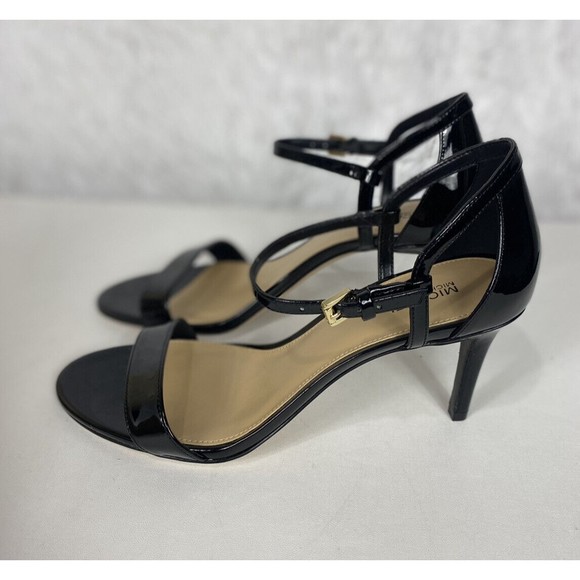 MICHAEL Michael Kors Simone Dress Sandals Black Patent Leather NIB - Picture 4 of 8
